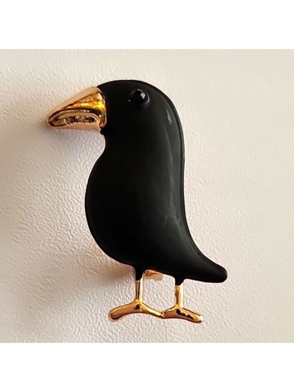 Brooch Crow /Raven Brooch Matt Enamel  Color BRO